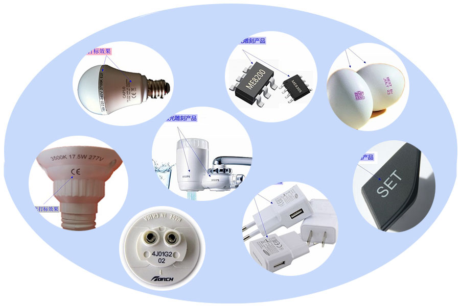 LED燈具激光打標(biāo)展示